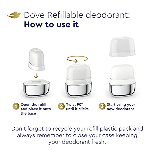 Dove Doldurulabilir Deodorant Başlangıç Kiti 0 % Alüminyum Duyarlı Alüminyum Ücretsiz Deodorant 1.13 oz