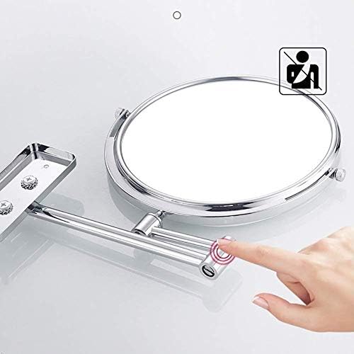 Aynalar Hd Cam Ayna 6 İnç 3X Büyüteç makyaj aynası Banyo Duvara Monte Döner Tıraş Kozmetik Ayna Yuvarlak makyaj masası aynası