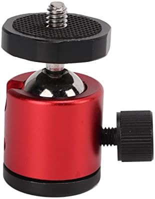Lıyeeo Topu Kafa, Hızlı Açı Dönüşüm Topu Kafa Dağı Üst 1/4 inç Vida Alt 1/4 inç Vida Deliği 360° Dönen SLR Kamera için(kırmızı)