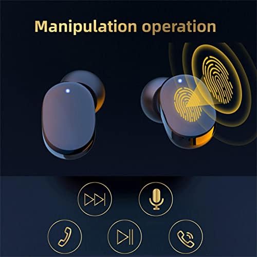 HJuyYuah LED Solunum Lambası Dijital Ekran Dokunmatik Kontrol Kablosuz Bluetooth Kulaklıklar Kulak İçi Kulaklıklar Kulaklık