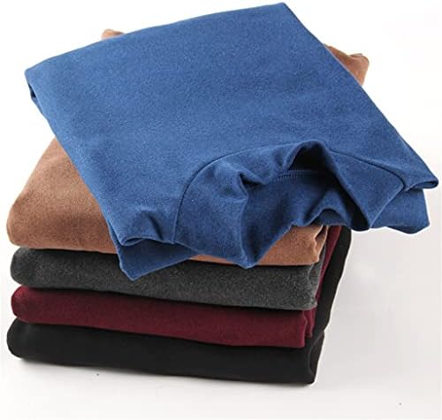 HNTHY Yüksek Yaka termal iç çamaşır Erkekler Artı Kadife Uzun Kollu T - Shirt Baselayer Gömlek İç Çamaşırı Sonbahar Kış (Renk: