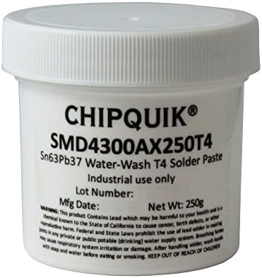 Çip Quik SMD4300AX250T4 Lehim Pastası kavanoz 250g (T4) 63Sn / Pb37 su yıkanabilir no-temiz