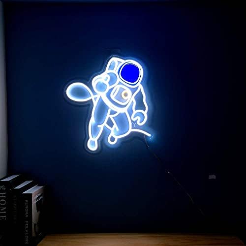 FEFELightup astronot LED Neon burcu ışıkları çocuk odası gece ışıkları