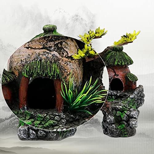 El sanatları Reçine Dekor Döşeli Akvaryumlar Sahte Dağ Akvaryum Mağaralar için Balık Tankı Süs Bitkiler Ev