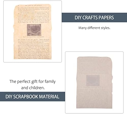 EXCEART 100 Pcs Vintage Günlüklerinde Scrapbooking Malzemeleri Dekoratif Kağıtları koleksiyon defteri kağıdı için El Hesabı
