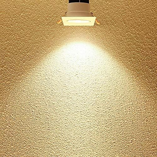 HSCW LED gömülü tavan ışık tek kafa kare spot COB gizli kurulum Downlight 30°Ayarlanabilir Açı 3 W/5 W/7 W Kesim Φ75mm Yüksek