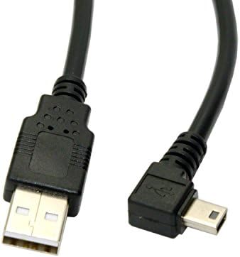 CY Mini USB B Tipi 5pin Erkek USB 2.0 Erkek Veri Kablosu 6ft 1.8 m Sol Açılı 90 Derece