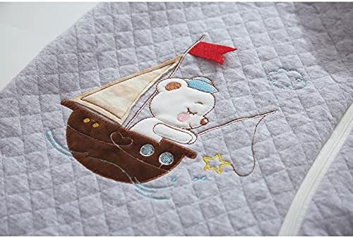 Bebek Uyku Tulumu Unisex Premium Kapitone Uzun Kollu Giyilebilir Battaniye %100 % Pamuk Yumuşak ve Rahat Genişletmek Hem