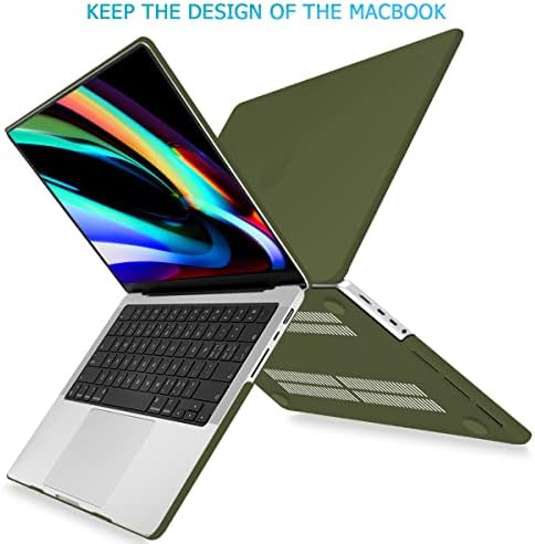 Mektron macbook çantası Pro 14 İNÇ 2021 Yeni Model A2442, plastik Sert Kabuk Kapak ile Klavye Cilt Ekran Koruyucu Toz Fiş için