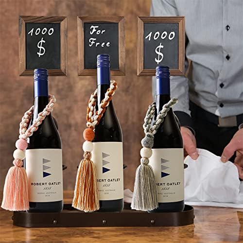 Püskül Şarap Şişesi Takılar ile Silikon Şarap Cam Takılar Etiketleri, 13 Gri Set