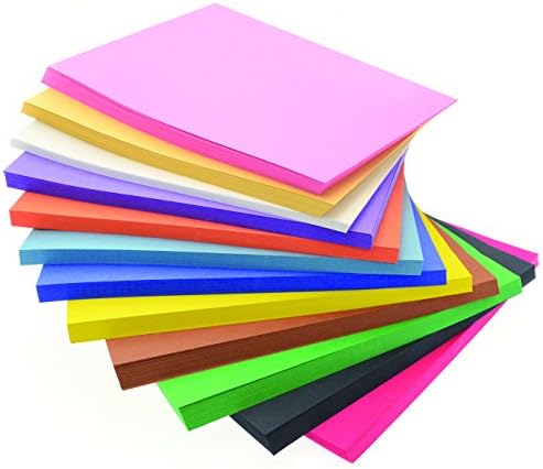 Cı 648 Yaprak Tampon Değeri 12 Renkli İnşaat Kağıdı Bloğu, 31 x 23 x 14 cm, Çok Renkli