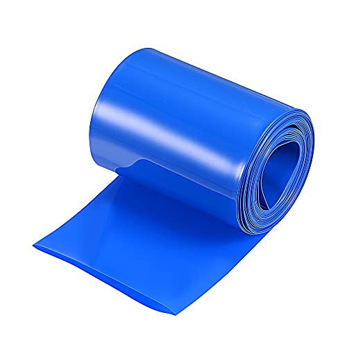 MECCANIXITY Pil Wrap PVC ısı Shrink boru 60mm Düz 10 Ayaklar Mavi Pil Paketi için İyi Yalıtım