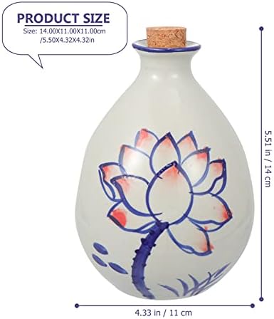 HEMOTON 1 Set seramik karaf Porselen Tokkuri Sake Şişe Çin Tarzı şarap şişesi Japon Sake Pot Sake su ısıtıcısı şarap kapları