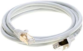 CAT7 Kablo Ethernet Premium S / FTP Yama Kablosu RJ45 Hızlı Hızlı 600Mhz LAN Kablosu (200FT, Beyaz)