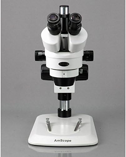 AmScope SM-1TNZ Profesyonel Trinoküler Stereo Zoom Mikroskop, wh10x Oküler, 3.5 X-90X Büyütme, 0.7 X-4.5 X Zoom Objektifi,