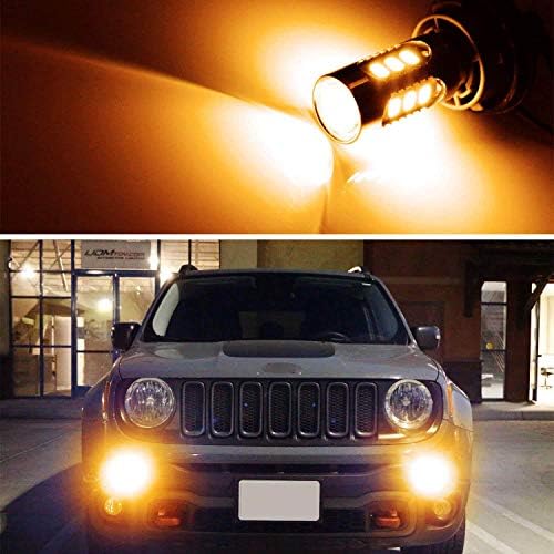 ıJDMTOY (2) 3000 K Amber Sarı LED Gündüz çalışan ampuller İle Uyumlu Jeep 2015-2018 Ön-LCI Renegade