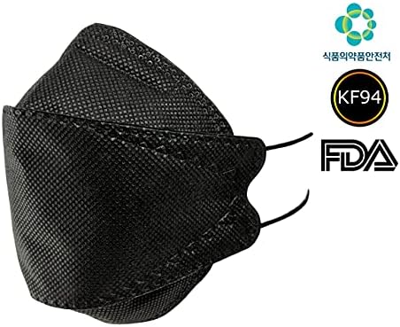 [20'li Paket] CO & BO KF94 Yüz Maskeleri Siyah Beyaz [Ayrı Ayrı Paketlenmiş] - Kore'de Üretilmiştir