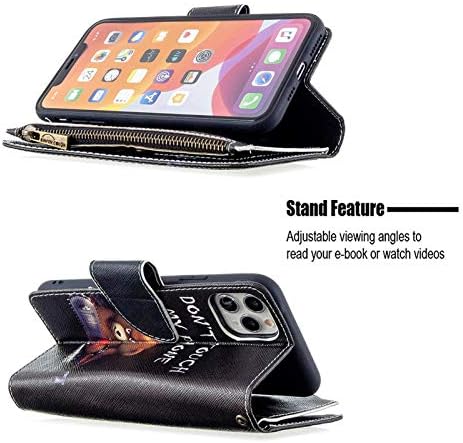 QİNLMİTE Uyumlu için iPhone 11 Pro Max Cüzdan Kılıf ile kart tutucu, Premium PU Deri Flip Folio telefon kılıfı ile kart tutucu,