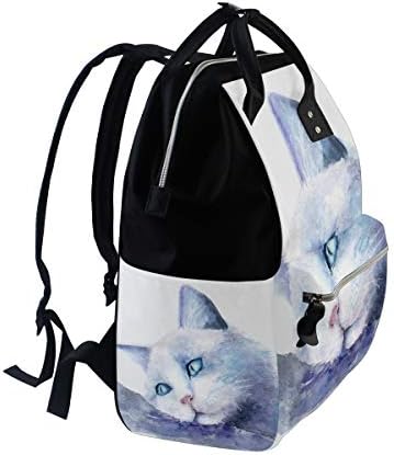 Suluboya kedi parlak gözler bebek bezi çanta büyük seyahat Nappy hemşirelik sırt çantası anne çantası