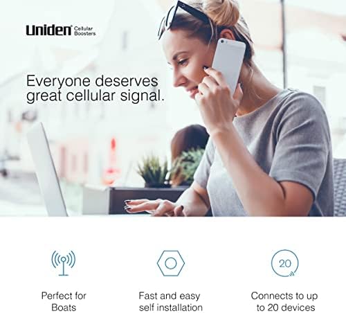 Uniden UM50 Deniz Cep Telefonu Sinyal Güçlendirici/Güçlendirir 3G/4G | LTE / 5G Hazır / Tüm ABD Taşıyıcıları için - Verizon,