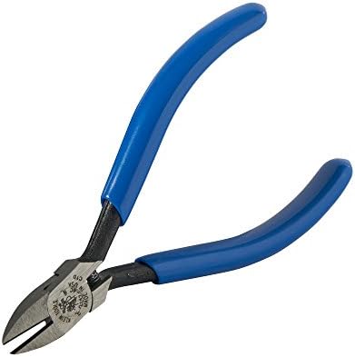 Klein Tools D257-4C Pense, Kısa Çeneli ve Eğimli Kesici Kenarlı Diyagonal Kesim Cüce Elektronik Pense, 4 inç