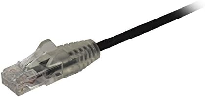 StarTech.com 6 inç CAT6 Kablosu-İnce CAT6 Yama Kablosu-Siyah Bağlantısız RJ45 Konektörler-Gigabit Ethernet Kablosu-28 AWG-LSZH