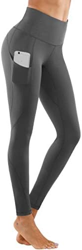 Lingswallow Yüksek Bel Yoga Pantolon - Yoga Pantolon ile Cepler Karın Kontrol, 4 Yolları Streç Egzersiz Koşu Yoga Tayt