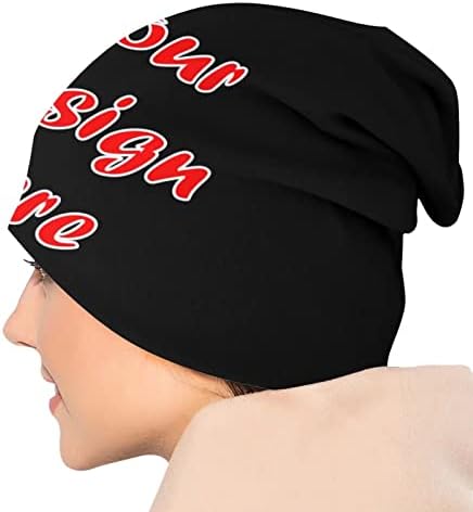 Özel Kafatası Kap Kişiselleştirilmiş Eklemek PhotoText Bere Şapka Örgü Toque Kap Yumuşak Örgü Şapka Kayak Kap Erkekler & Kadınlar