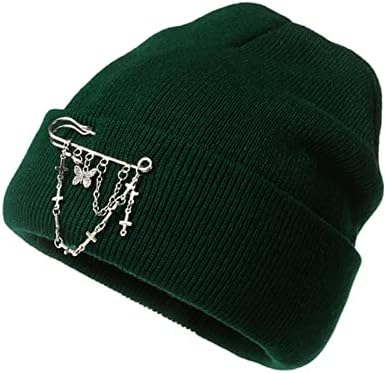 Napoo Unisex Kış Yumuşak Örme Kaflı Bere Şapka Düz Renk Açık Kış Şapka Örme Kap