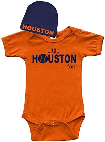 PandoraTees Bebek Bebek Bodysuit Seti-Küçük Houston Hayranı