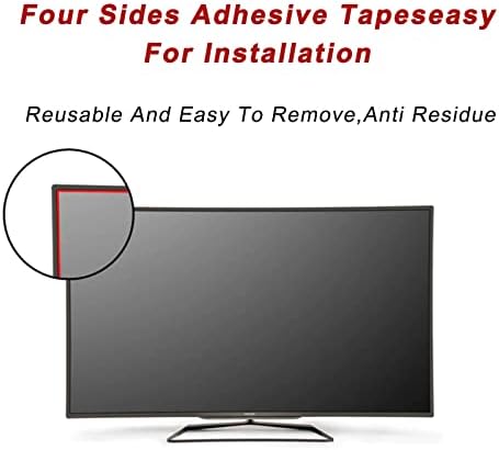 WSAH 32-75 inç parlama önleyici ışık TV ekran koruyucu, toz Geçirmez Filtre/çizilmez Film, TV mavi ışık engelleme filtresi,