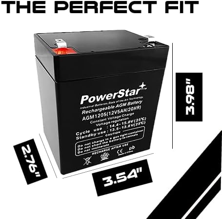 PowerStar 12 V 5Ah UPS pili Değiştirir 5.5 Ah BB HR5.5-12-T2, HR5. 5-12T2