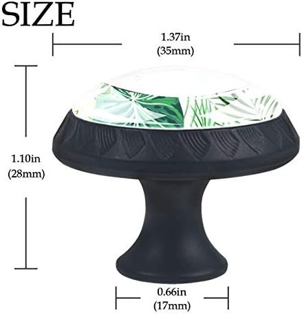 Idealiy Yeşil Tropikal Yapraklar Dekoratif 0 Kapı Çekmece Çekme Kolu mobilya dekorasyonu Mutfak Dolabı tuvalet masası