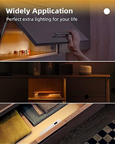 YEELİGHT Hareket Sensörlü ışık, Sıcak Beyaz Işıklı LED Sensör Çekmece Işığı, Şarj Edilebilir Pil Dolap, Gardırop, Dolap ve