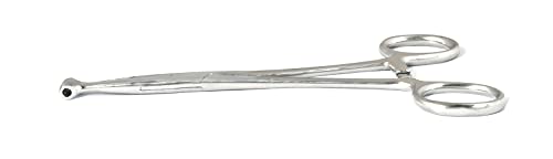 OdontoMed2011 Tüp Septum Forseps 6 inç Piercing Aracı Göbek Dil Kaş Dudak Ayna Lehçe Bitirmek Paslanmaz Çelik