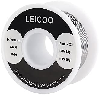 Elektrik Lehimleme için 60-40 Kalay Kurşun Rosin Çekirdek Lehim Teli (0.6 mm / 50g)