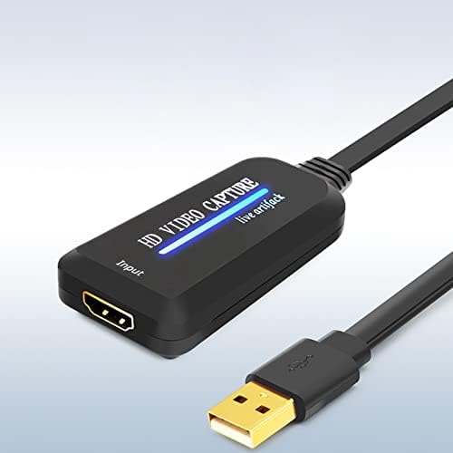 Marryself HD HDMI USB Video Yakalama Kartı USB2. 0 Bilgisayar Oyunu Canlı Kayıt Kablo Uzunluğu 0.1 m (Siyah)